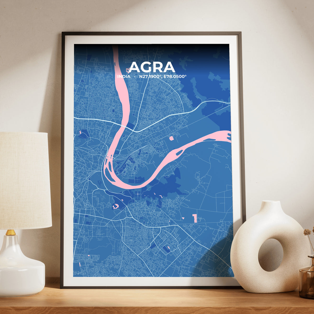 Agra Candy Map Poster