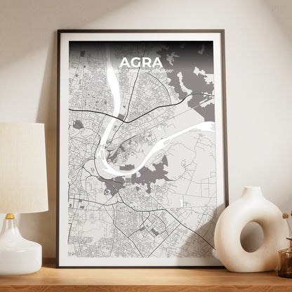 Agra Ash Map Poster