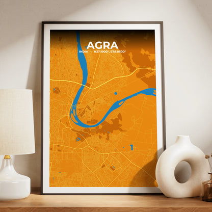 Agra Scorch Map Poster