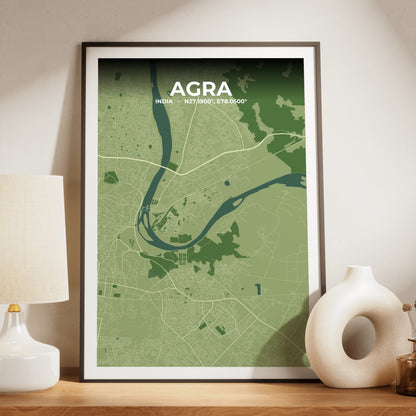 Agra Clay Map Poster