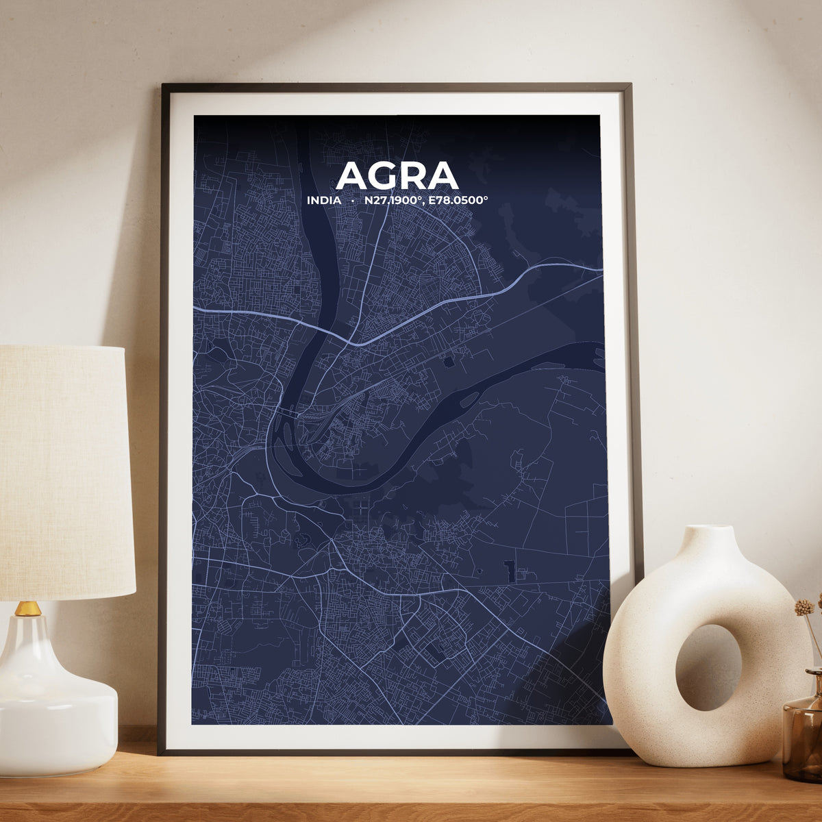 Agra Tide Map Poster