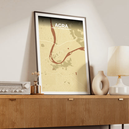 Agra Ember Map Poster