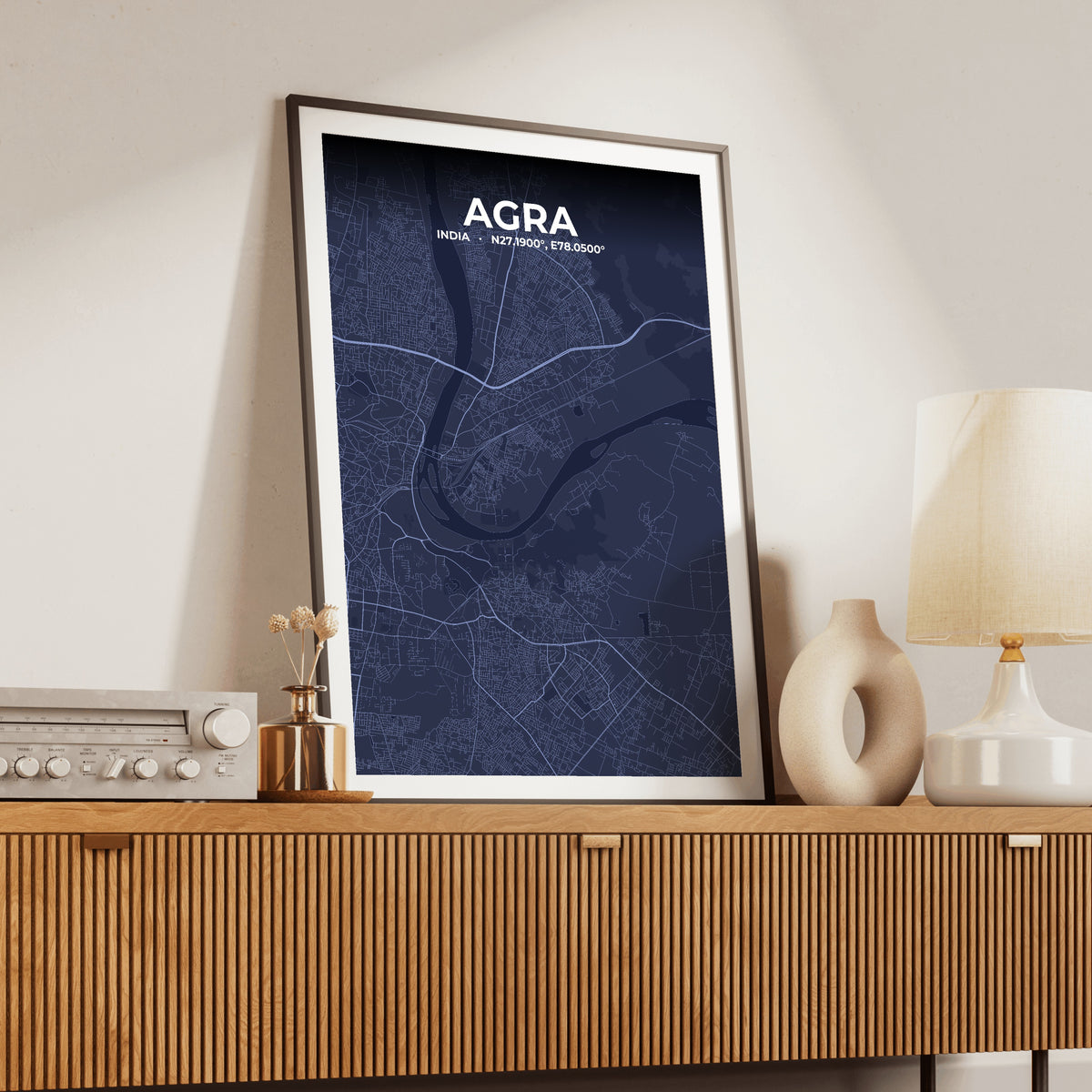 Agra Tide Map Poster