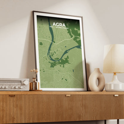 Agra Clay Map Poster