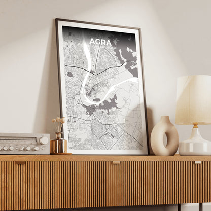 Agra Ash Map Poster