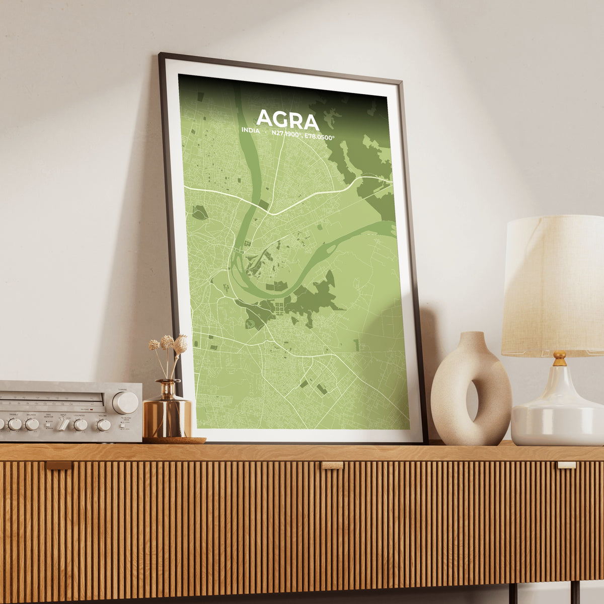 Agra Grove Map Poster