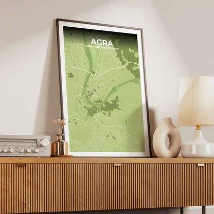 Agra Grove Map Poster
