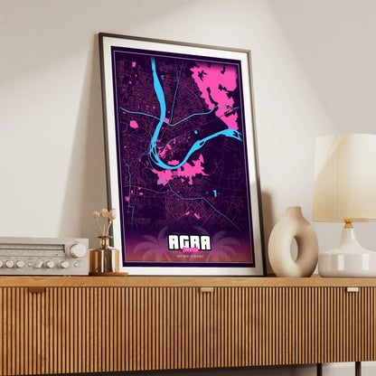 Agra GTA Map Poster