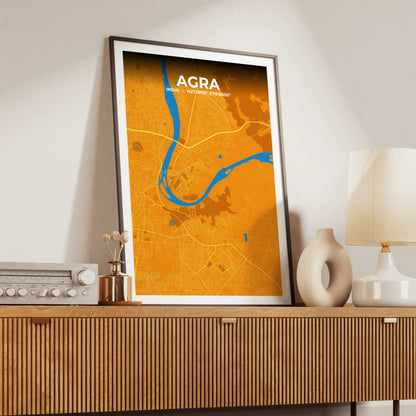 Agra Scorch Map Poster