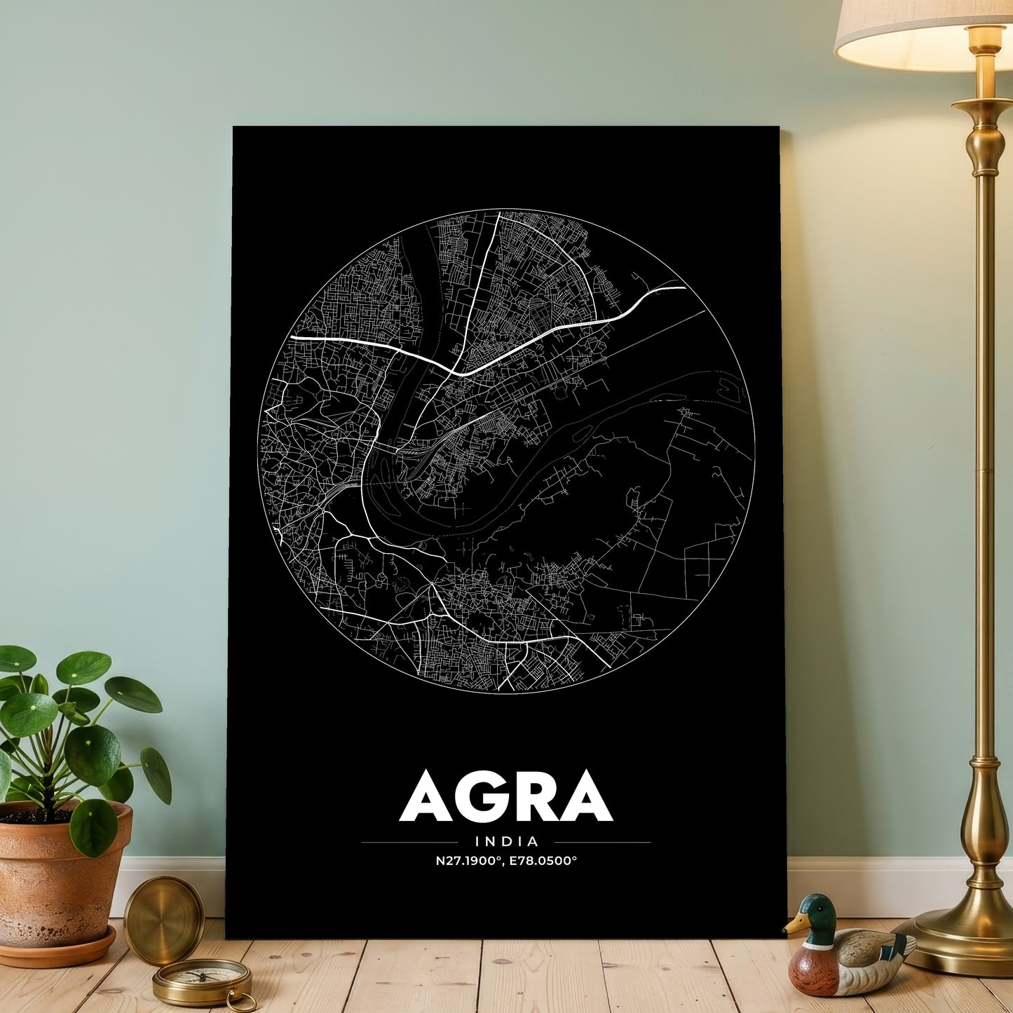 Agra Spot Map Poster