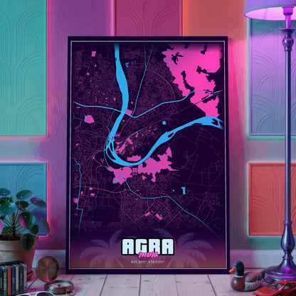 Agra GTA Map Poster