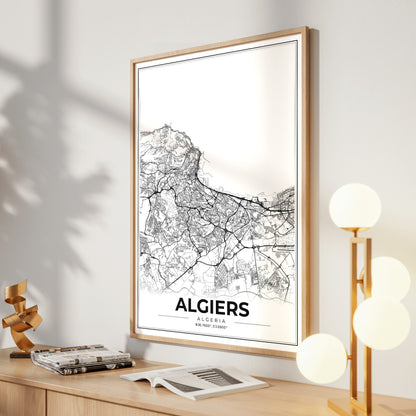 Algiers Modern Map Poster