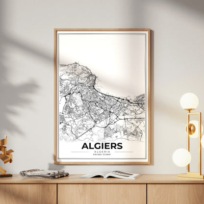 Algiers Modern Map Poster
