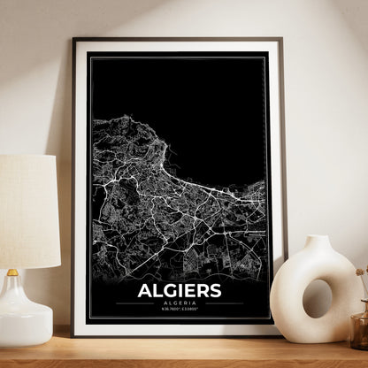 Algiers Modern Map Poster