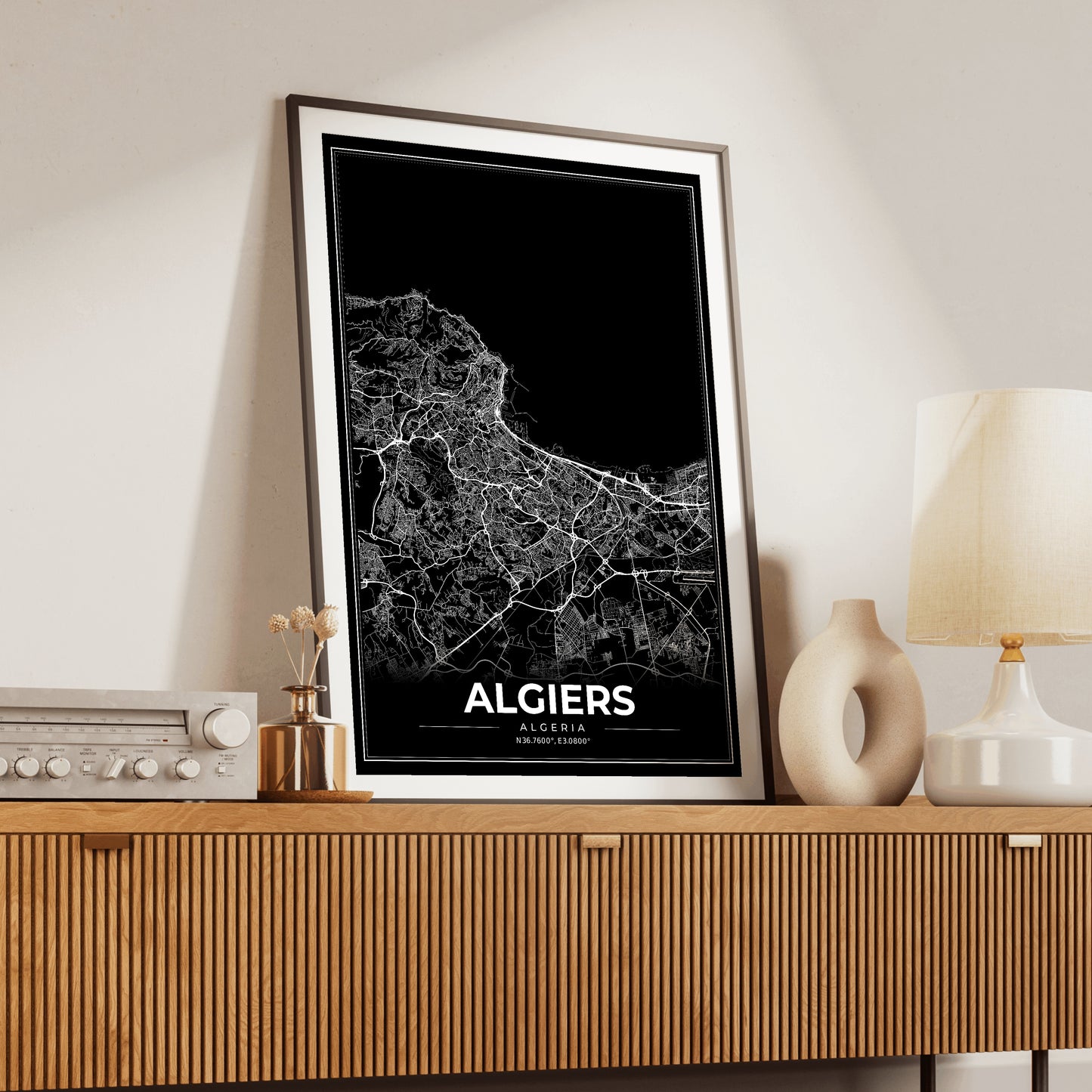 Algiers Modern Map Poster