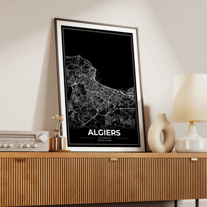 Algiers Modern Map Poster