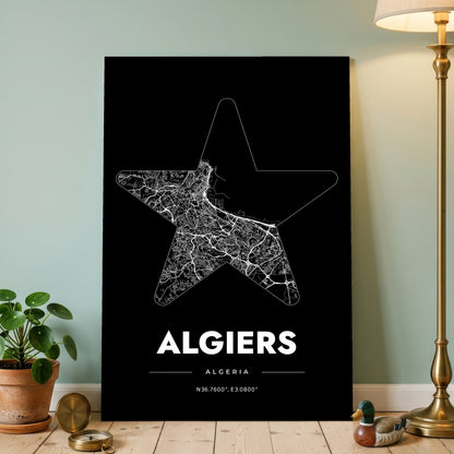 Algiers Star Map Poster
