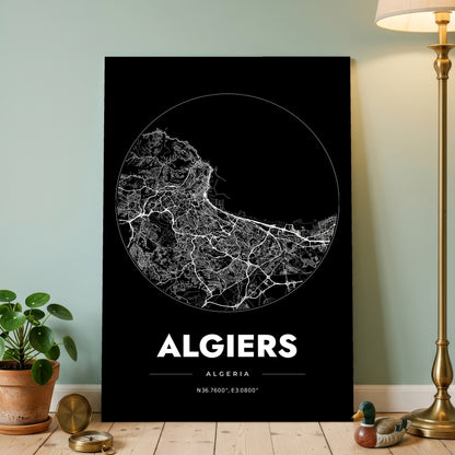 Algiers Spot Map Poster