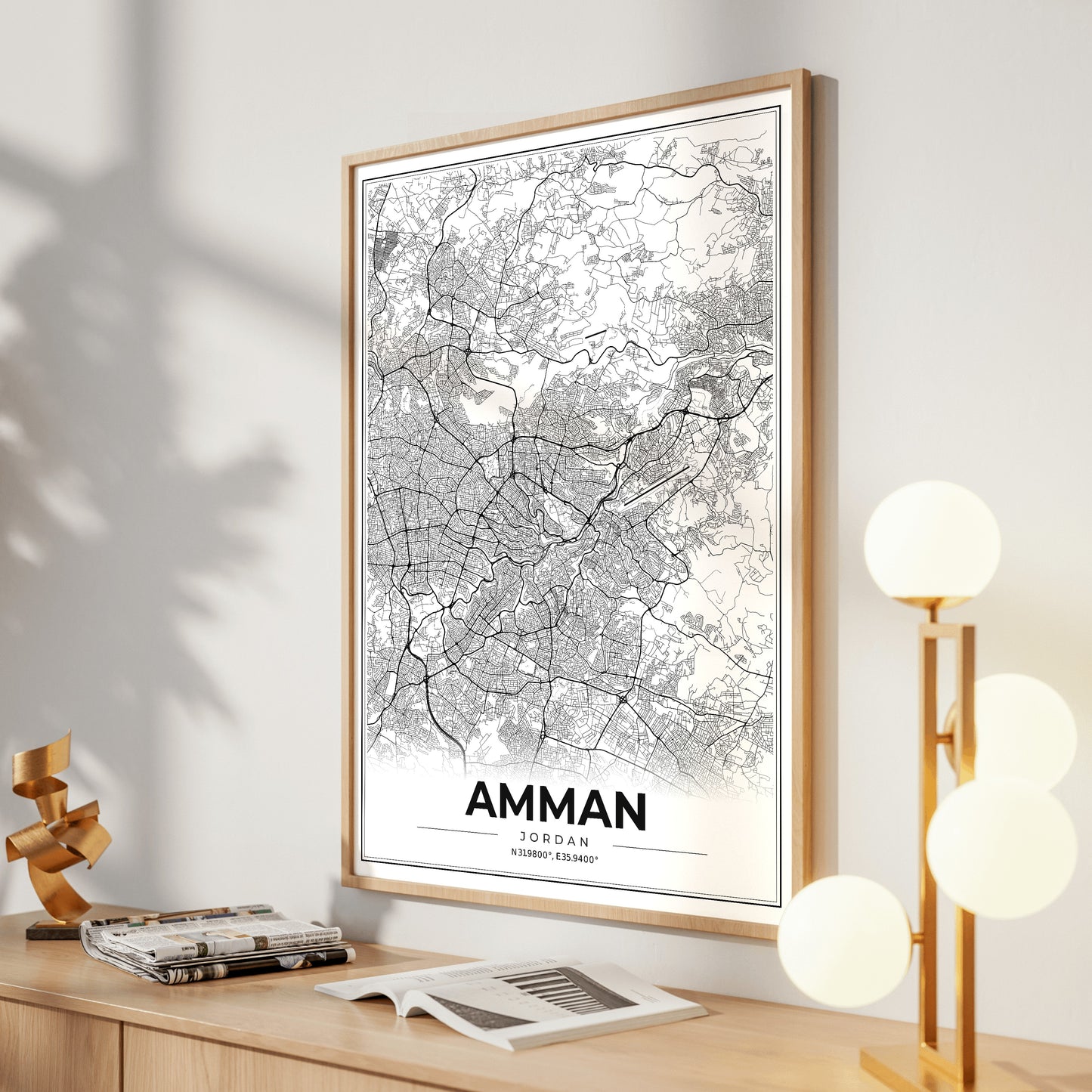 Amman Modern Map Poster