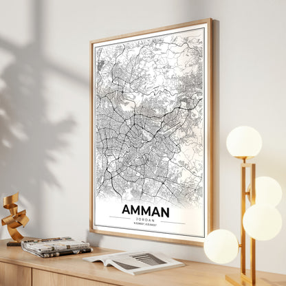 Amman Modern Map Poster