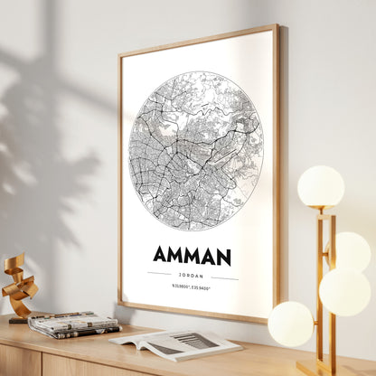 Amman Spot Map Poster
