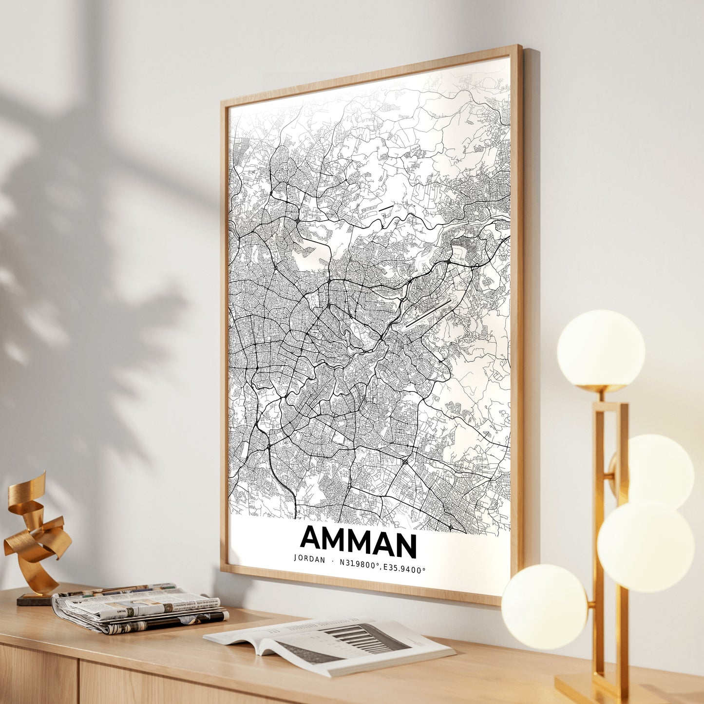 Amman Elegant Map Poster