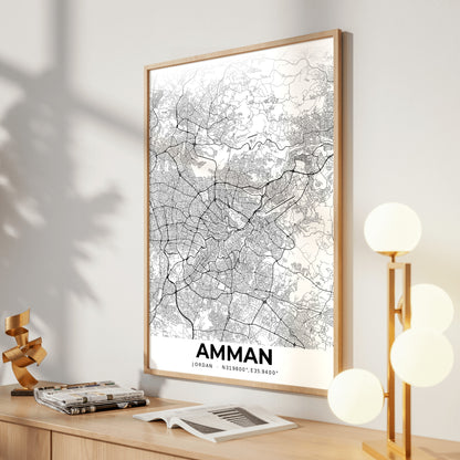 Amman Elegant Map Poster