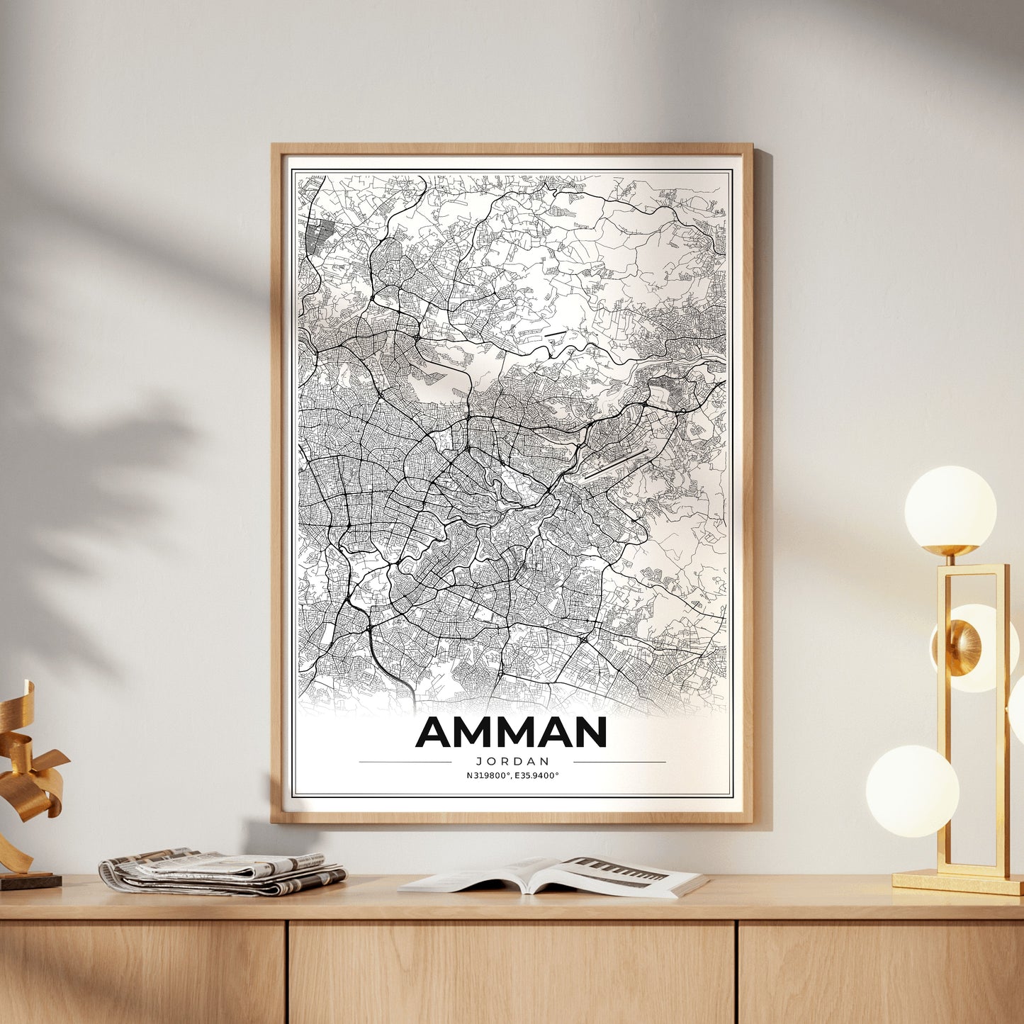 Amman Modern Map Poster