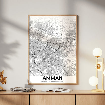 Amman Elegant Map Poster