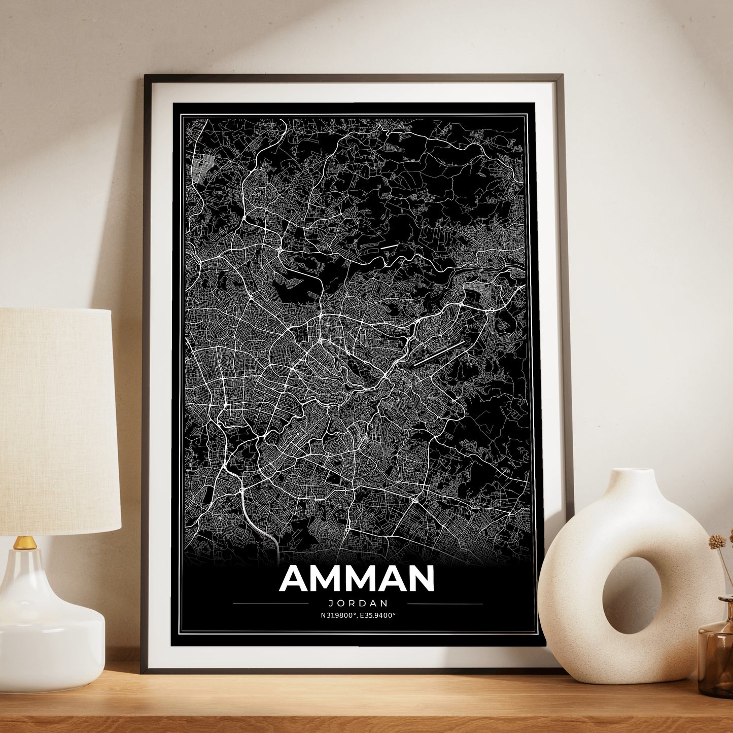 Amman Modern Map Poster