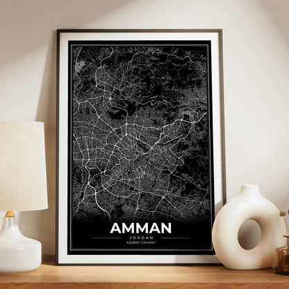 Amman Modern Map Poster