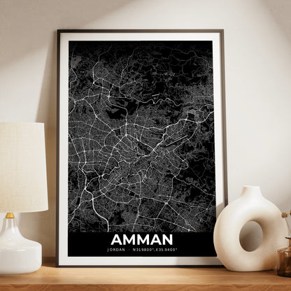 Amman Elegant Map Poster