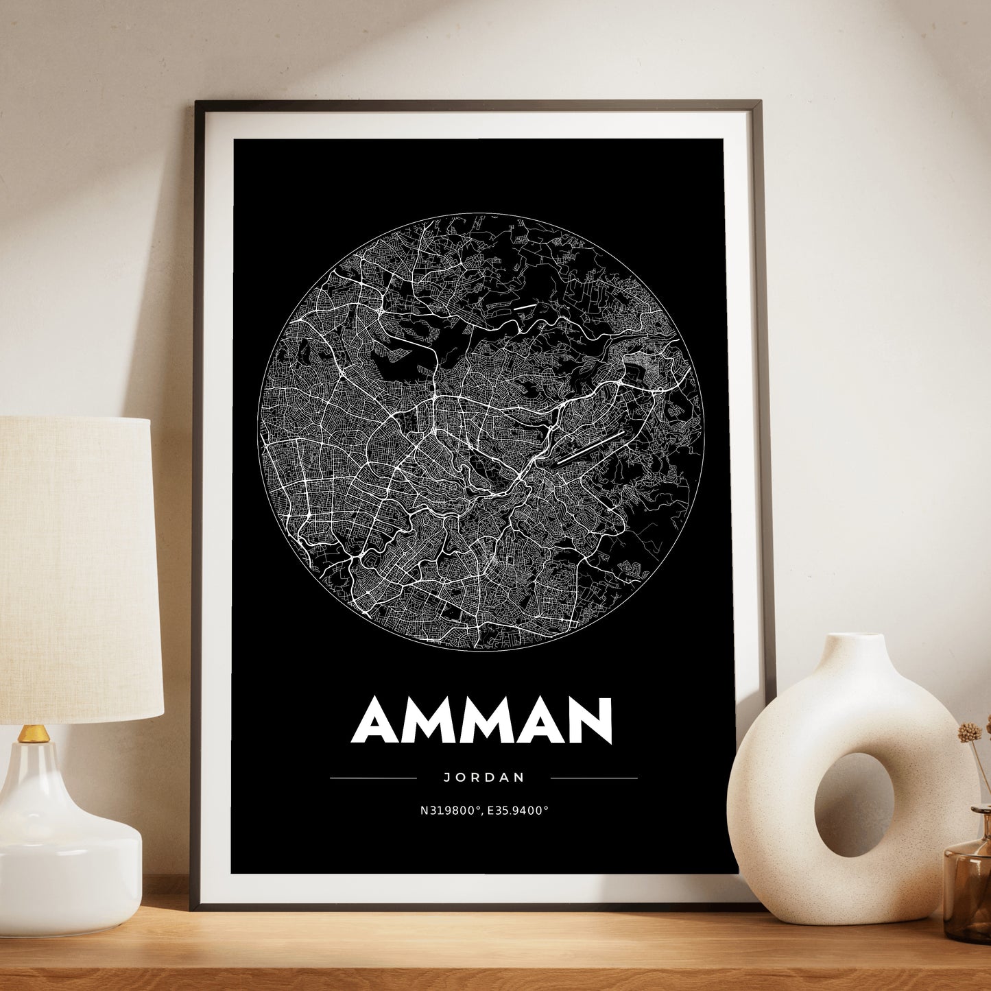Amman Spot Map Poster
