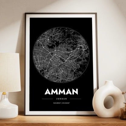 Amman Spot Map Poster