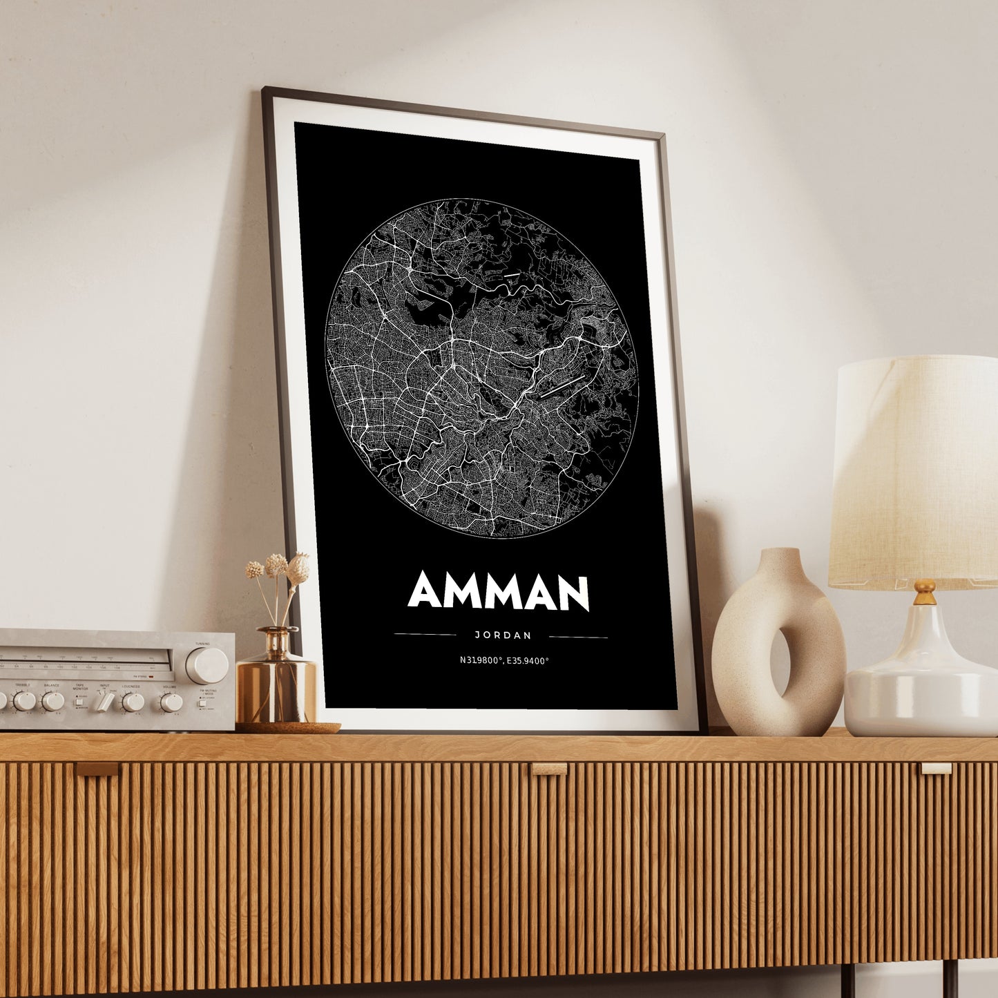 Amman Spot Map Poster