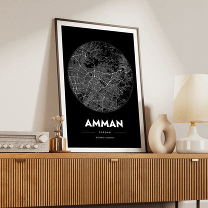 Amman Spot Map Poster