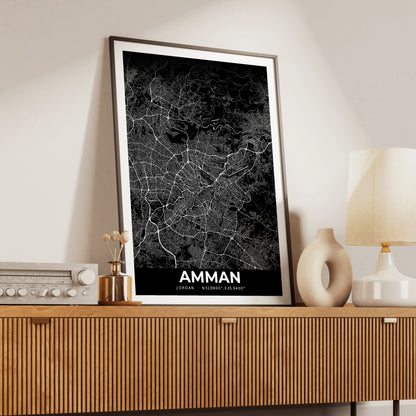 Amman Elegant Map Poster
