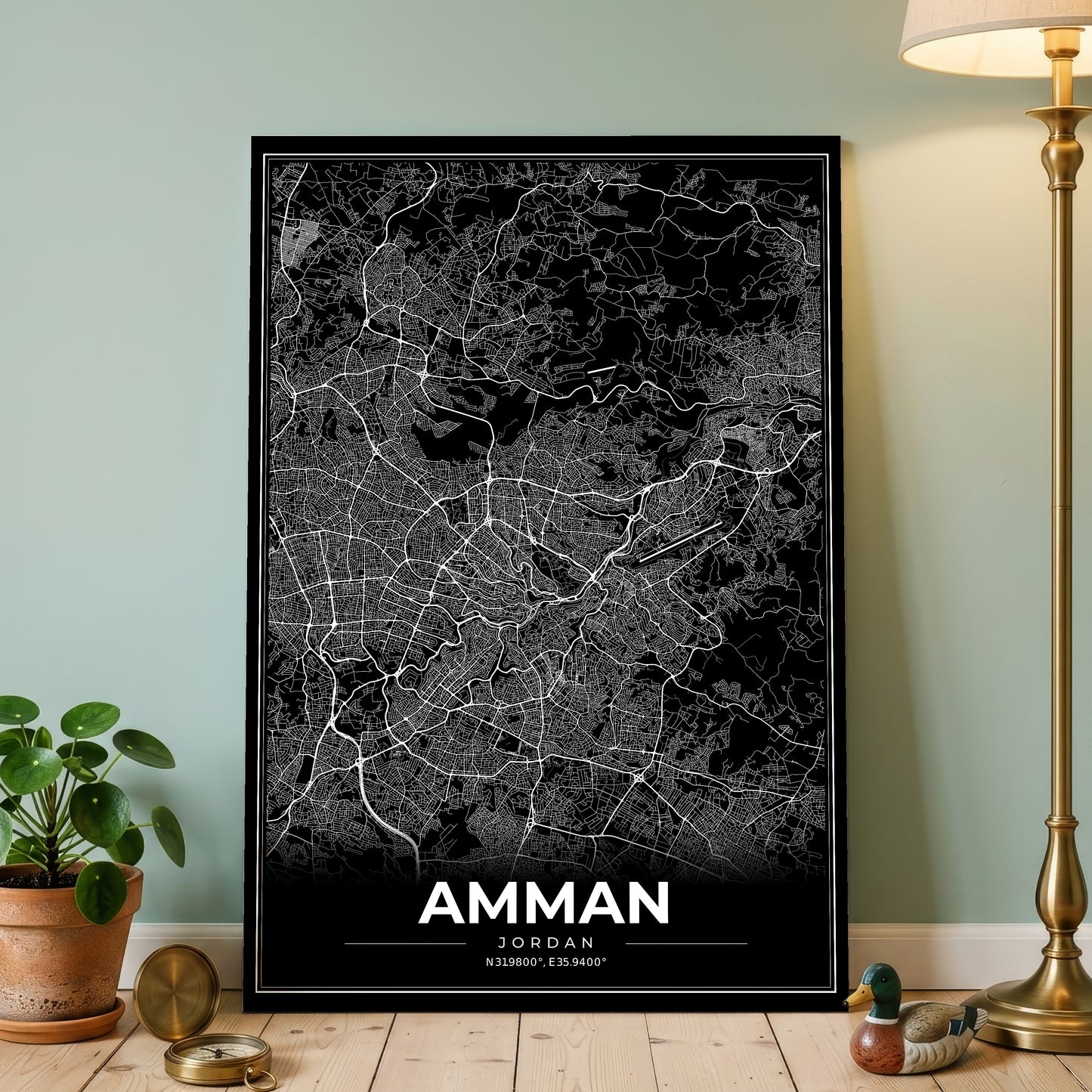 Amman Modern Map Poster