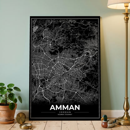 Amman Modern Map Poster