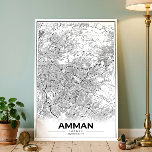 Amman Modern Map Poster