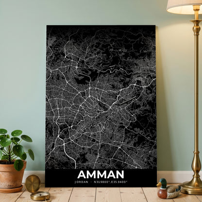 Amman Elegant Map Poster
