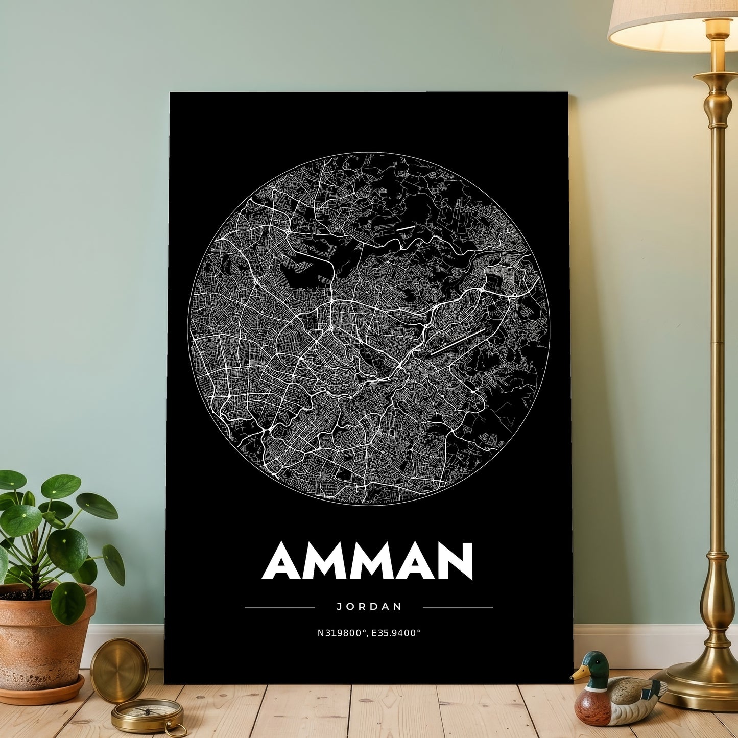 Amman Spot Map Poster