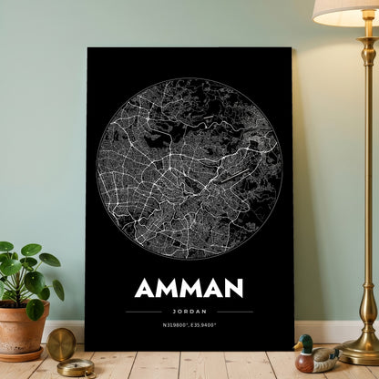Amman Spot Map Poster
