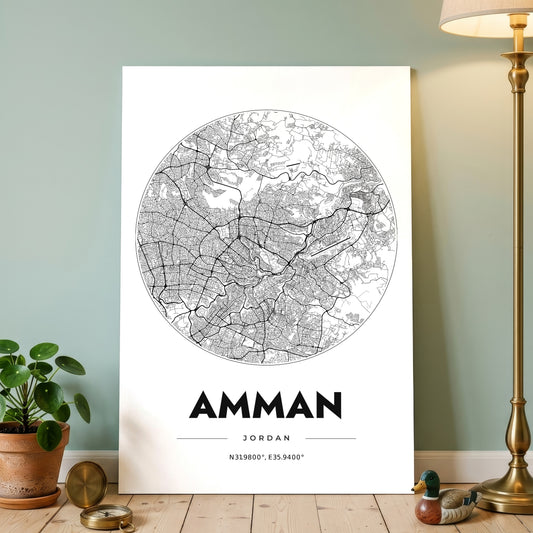 Amman Spot Map Poster