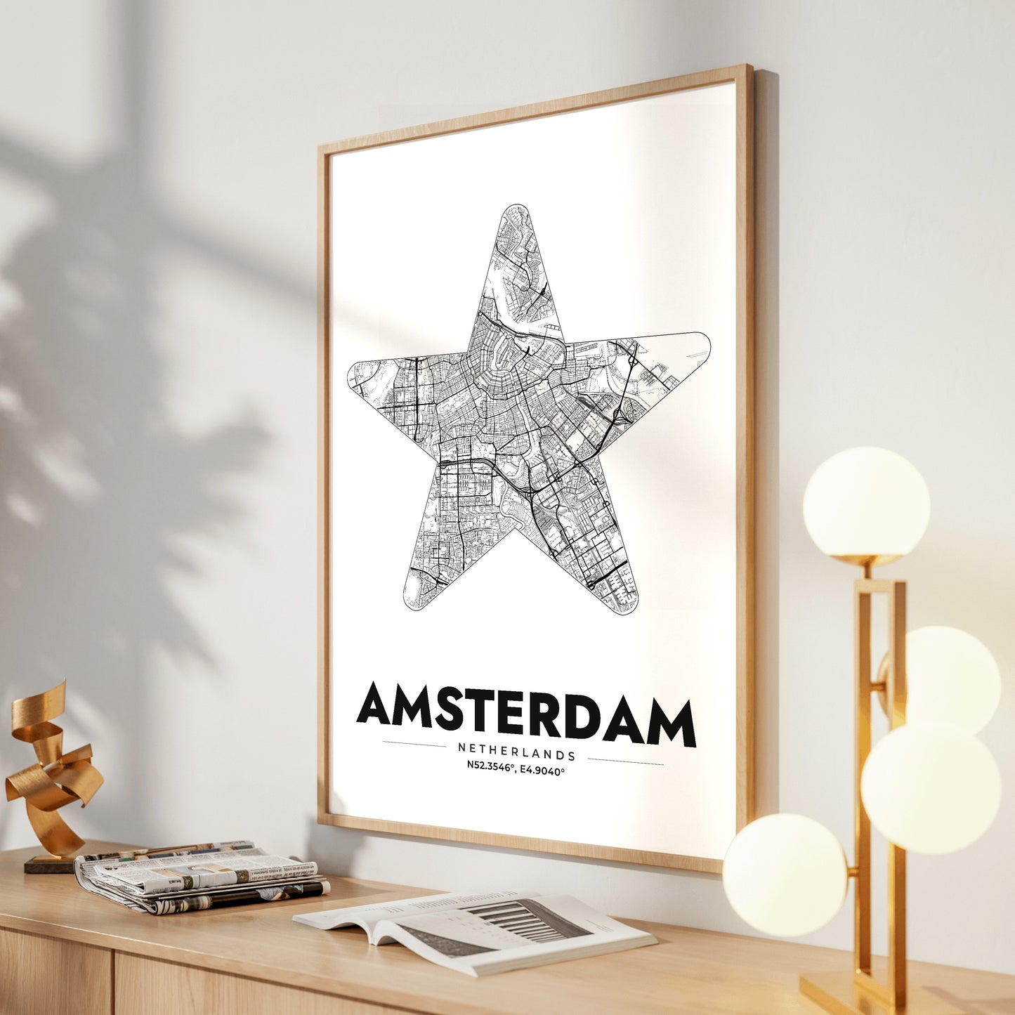 Amsterdam Star Map Poster