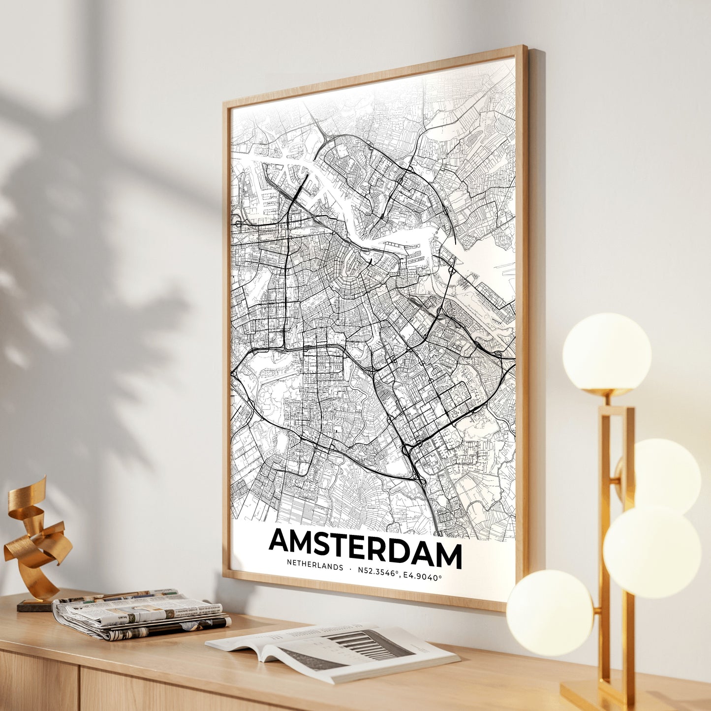 Amsterdam Elegant Map Poster