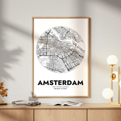 Amsterdam Spot Map Poster