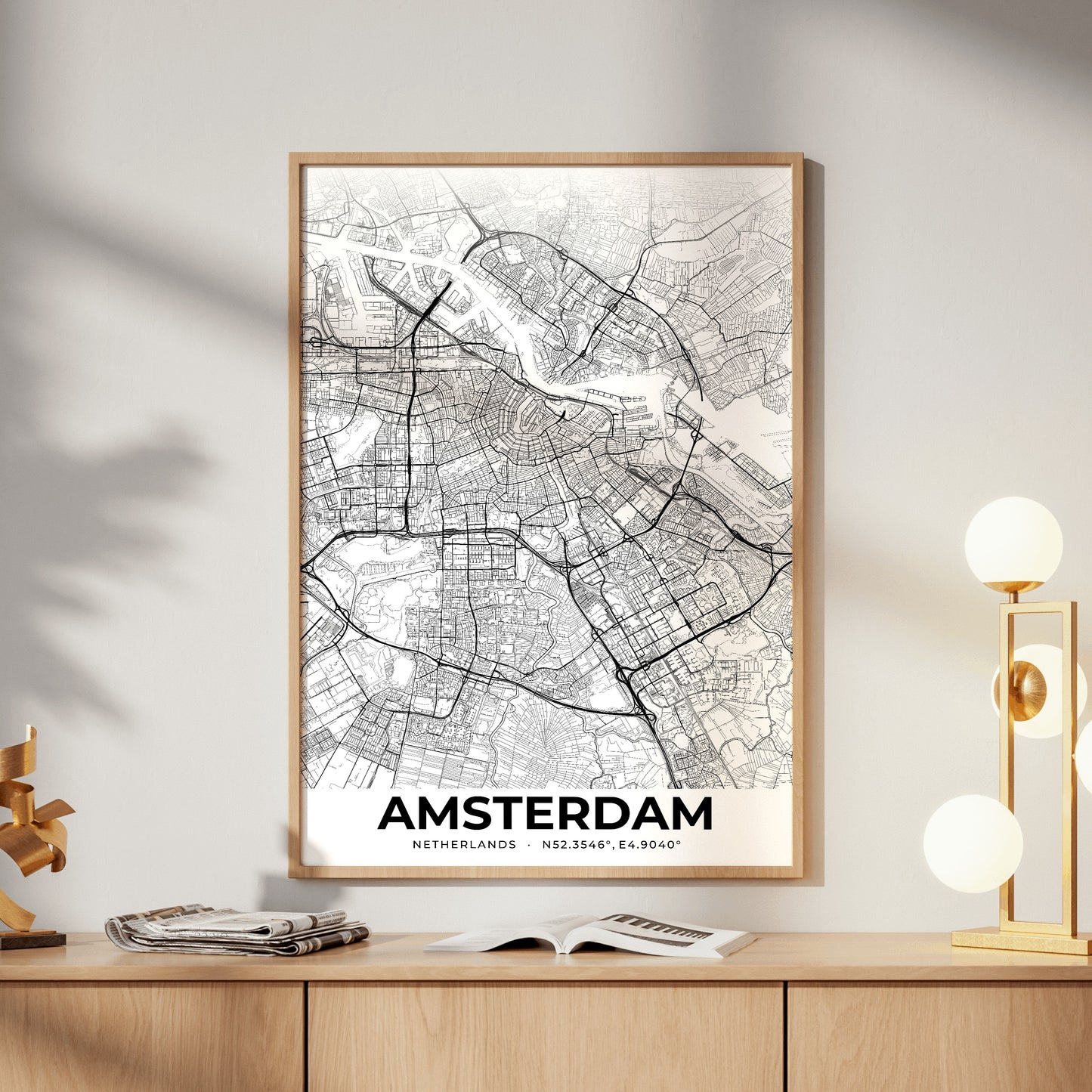 Amsterdam Elegant Map Poster