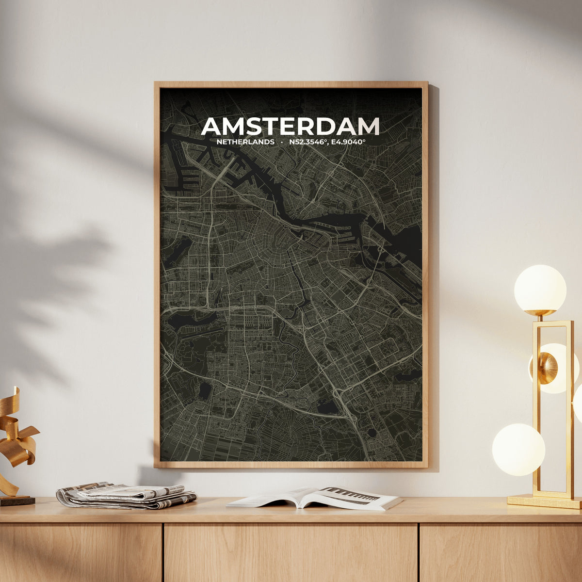 Amsterdam Sable Map Poster