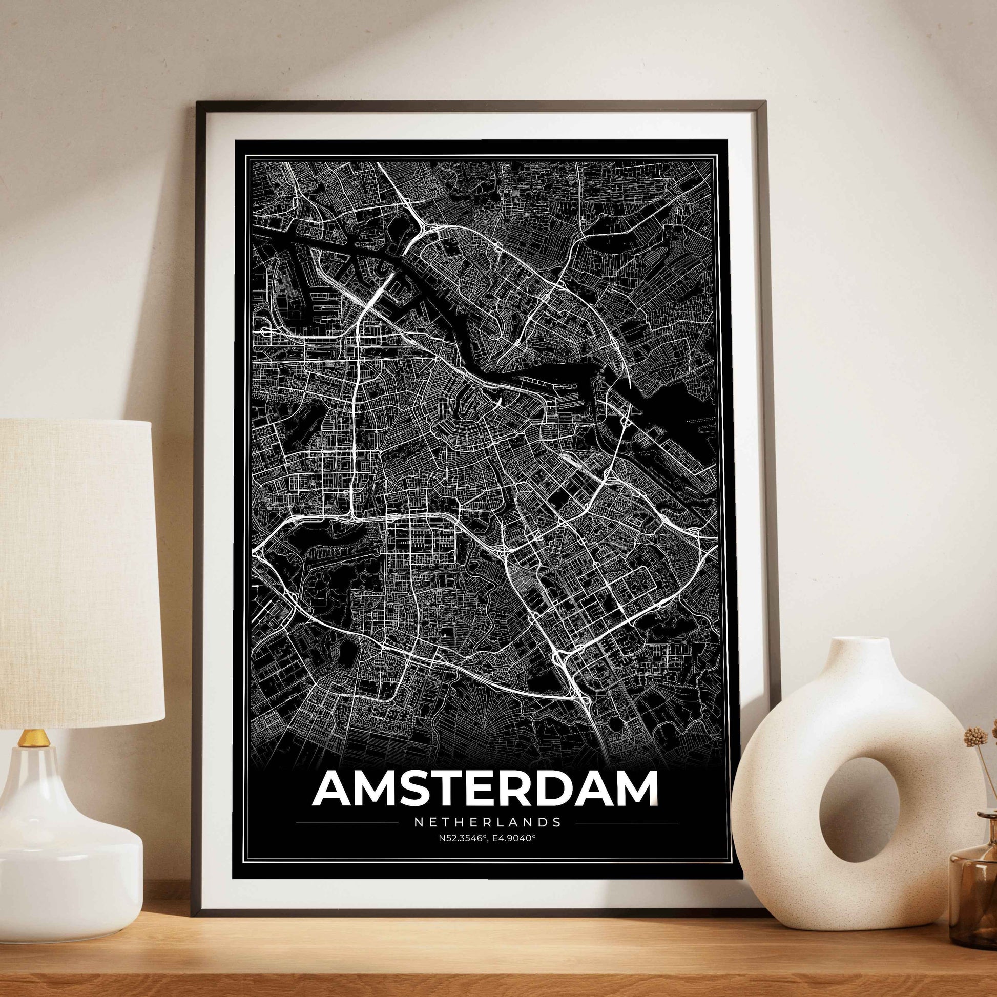 Amsterdam Modern Map Poster